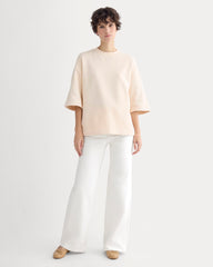 Lightweight Terry Oversized Tee | Parchment