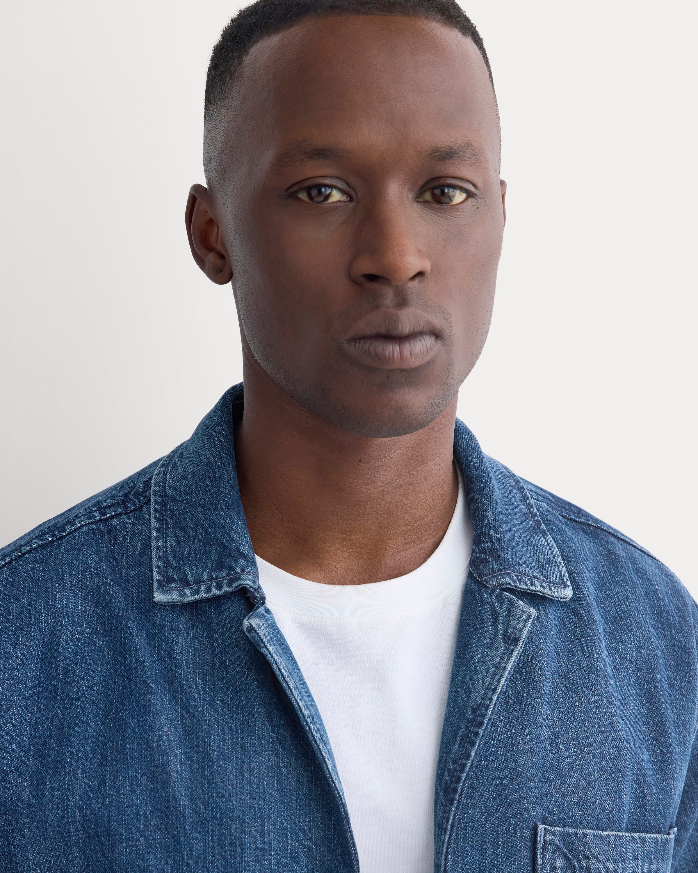 Lightweight Denim Resort Shirt | Medium Indigo
