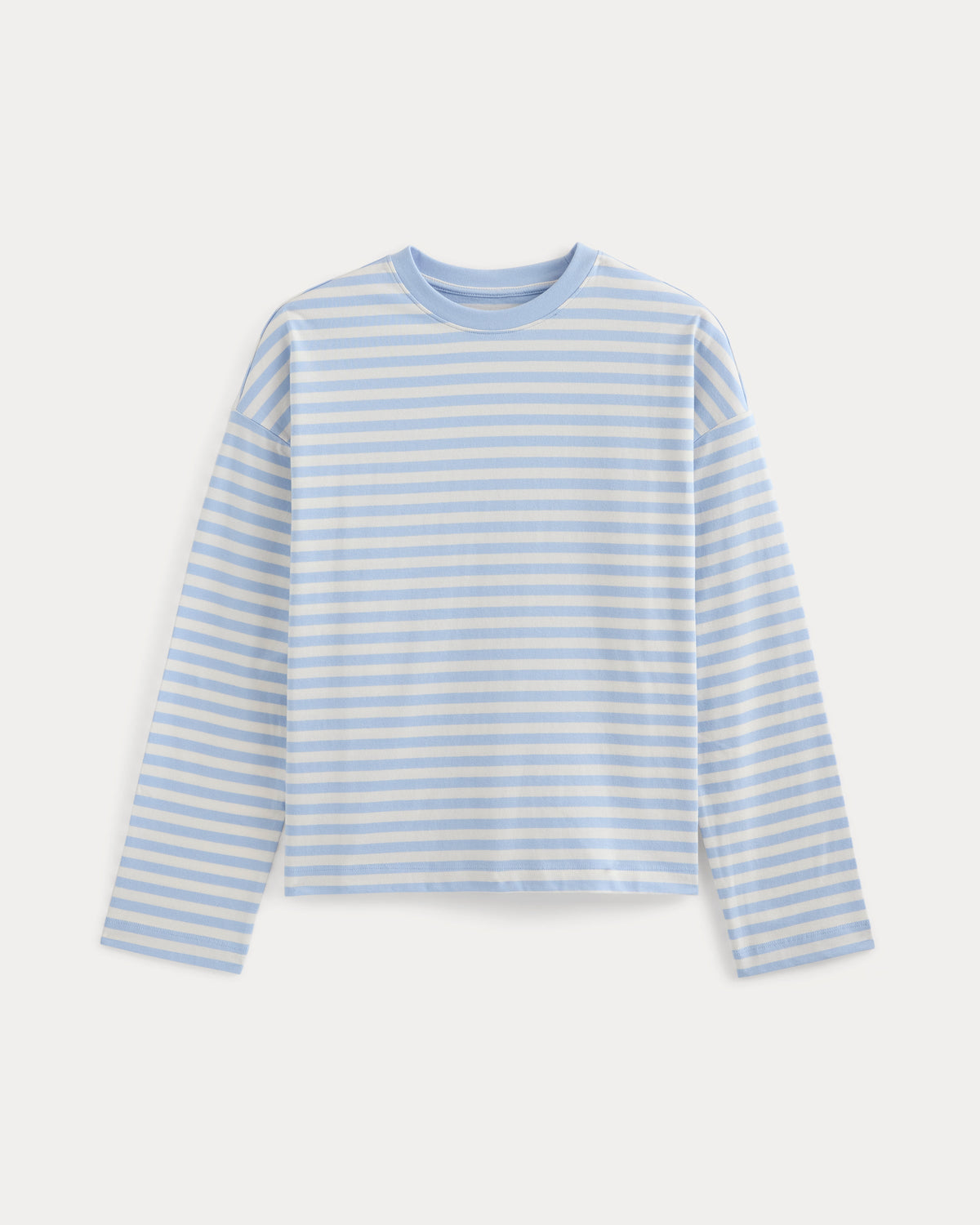Forever Jersey Boxy Long-Sleeve Crew | Blue