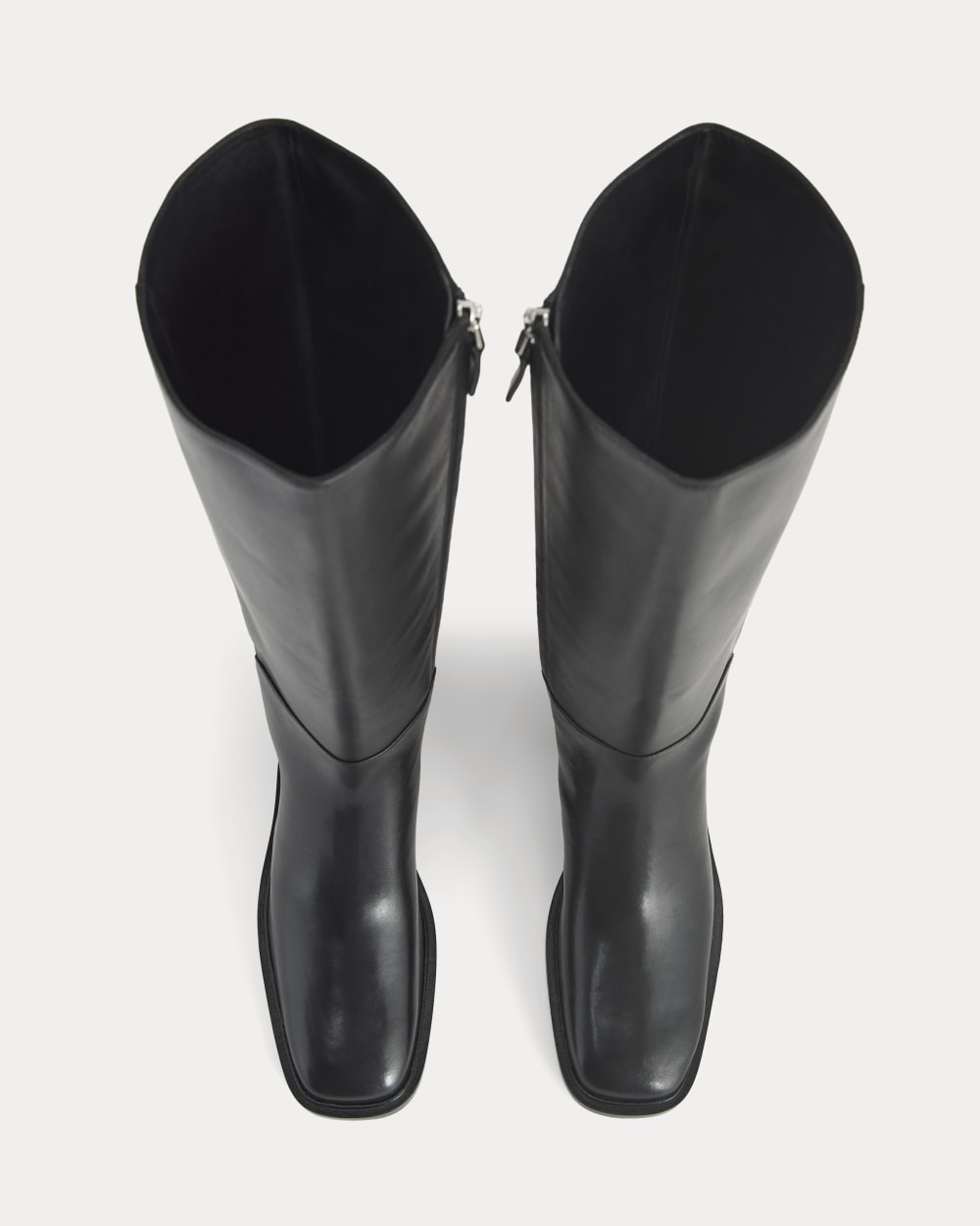 Leather Knee-High City Boot | Black