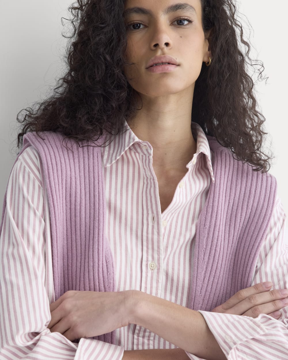 Everyday Oxford Shirt | Bone/Heather Rose