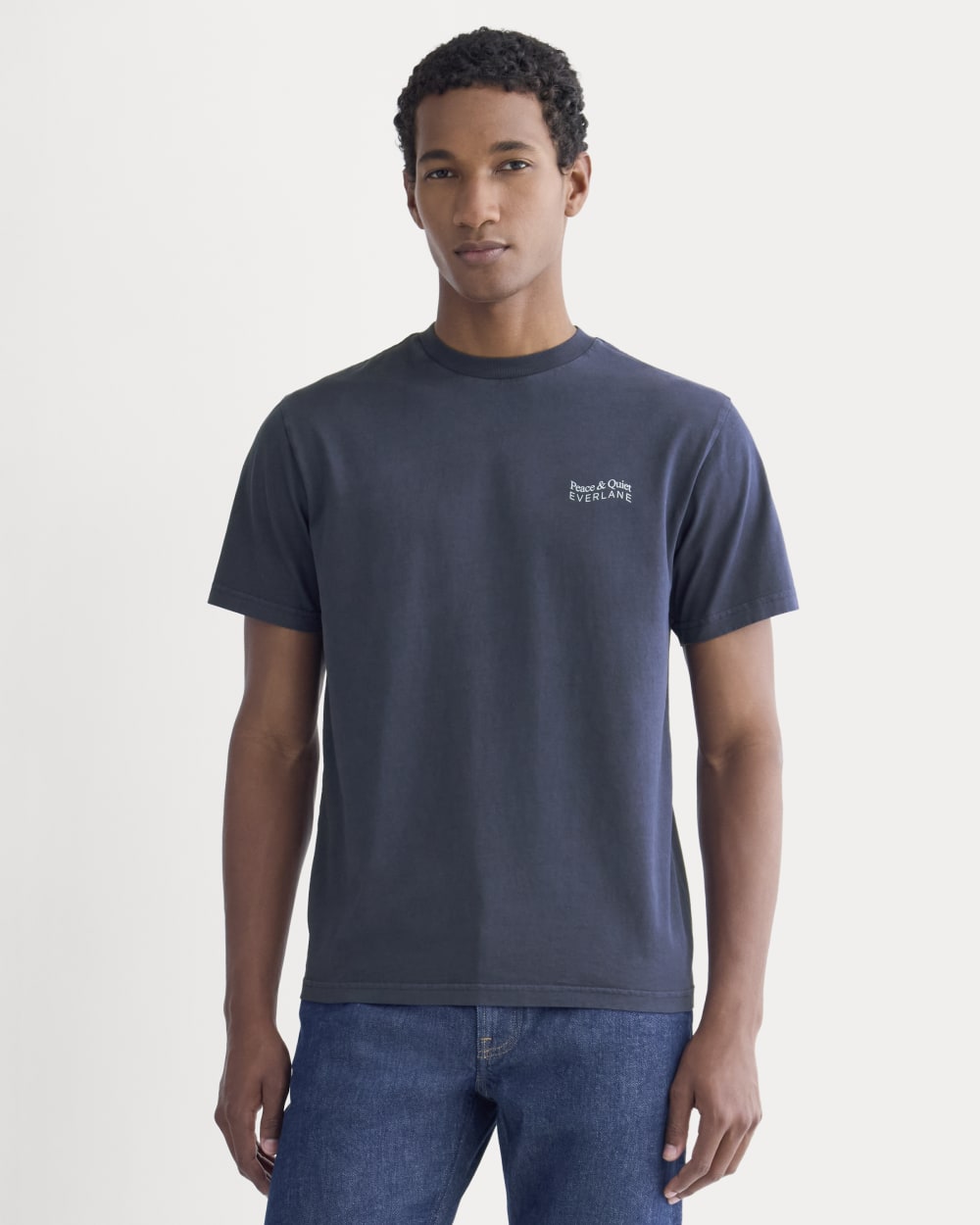 Everlane x Peace & Quiet Graphic Logo Tee | Navy