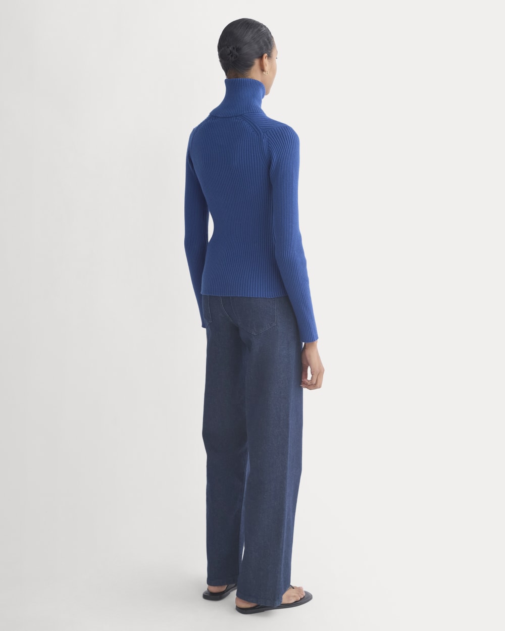 Full-Zip Ribbed Jacket in Everyday Cotton | Estate Blue