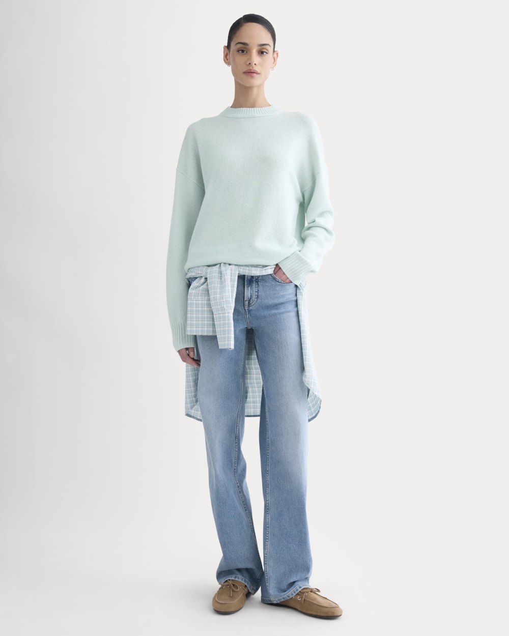 Cashmere Boyfriend Sweater | Chalk Blue